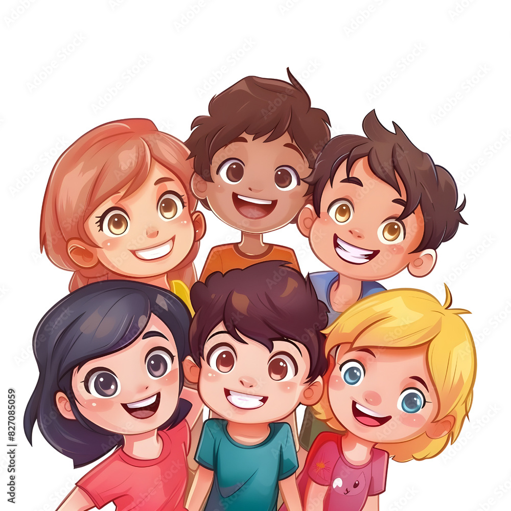 team of kids on transparent png background team of kids on transparent png background