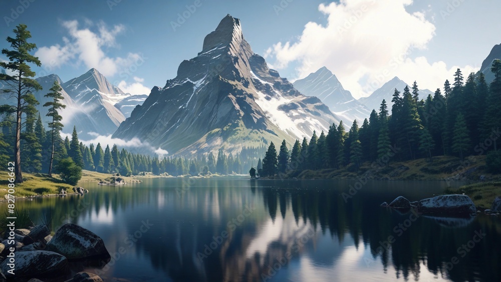 background of beautiful and peaceful mountain views background of beautiful and peaceful mountain views