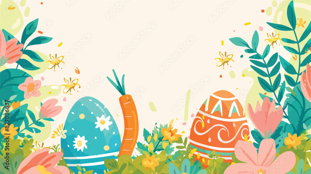 Easter sale horizontal background template for promot