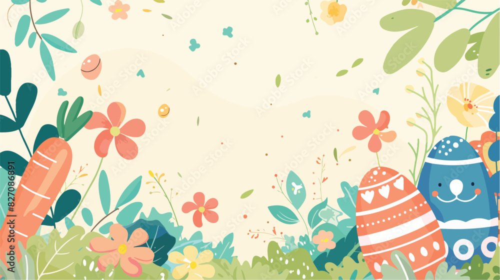 Easter sale horizontal background template for promot