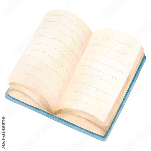 book watercolor clipart-1