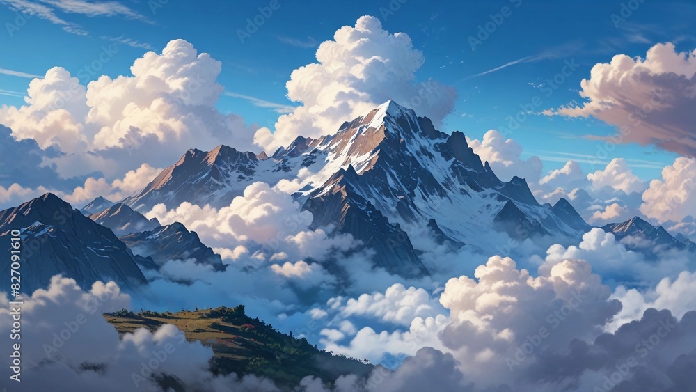 background of beautiful and peaceful mountain views background of beautiful and peaceful mountain views