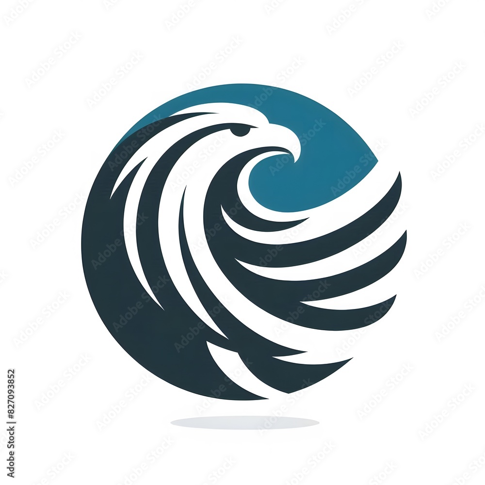 AI Generate of Eagle Wing Design Symbol Logo with Light Background Color AI Generate of Eagle Wing Design Symbol Logo with Light Background Color