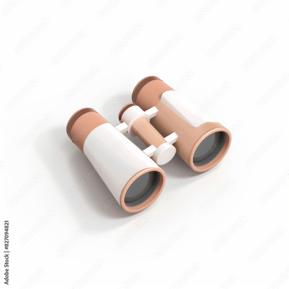 Fototapeta premium binoculars icon in 3D style on a white background
