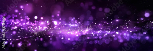 purple glowing particles background  glitter and Sparkling magical dust particles effects purple background with bokeh lights  Christmas.