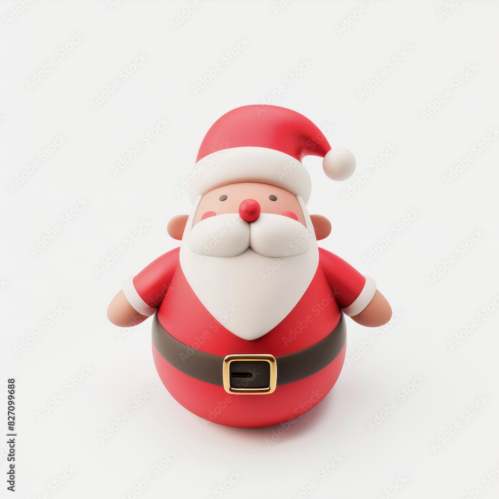 Santa Claus icon in 3D style on a white background Santa Claus icon in 3D style on a white background