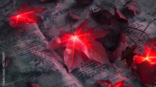 Luminous Autumnal Leaves Ra...