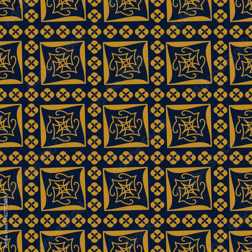 batik block seamless repeating design pattern for textile and fabric. Perfect graphical seamless pattern. Geometrical texture made in vector. Luxury and elegant vector Javanese ethnic batik pattern. 