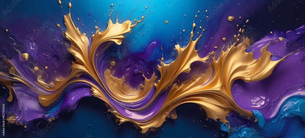 Multi color and Gold Abstract Painting on a Luxurious Marble Acrylic Background
Multi color and Gold Abstract Painting on a Luxurious Marble Acrylic Background