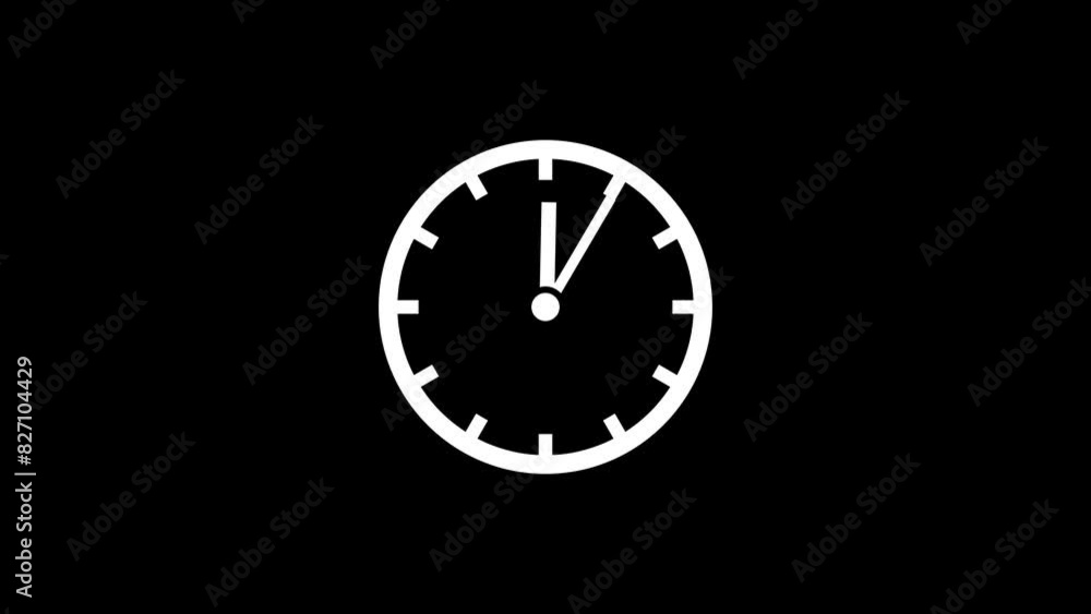 Clock Animation in 12 Hour Loop animation with optional luma matte. Alpha Luma Matte included. Clock Animation in 12 Hour Loop animation with optional luma matte. Alpha Luma Matte included.