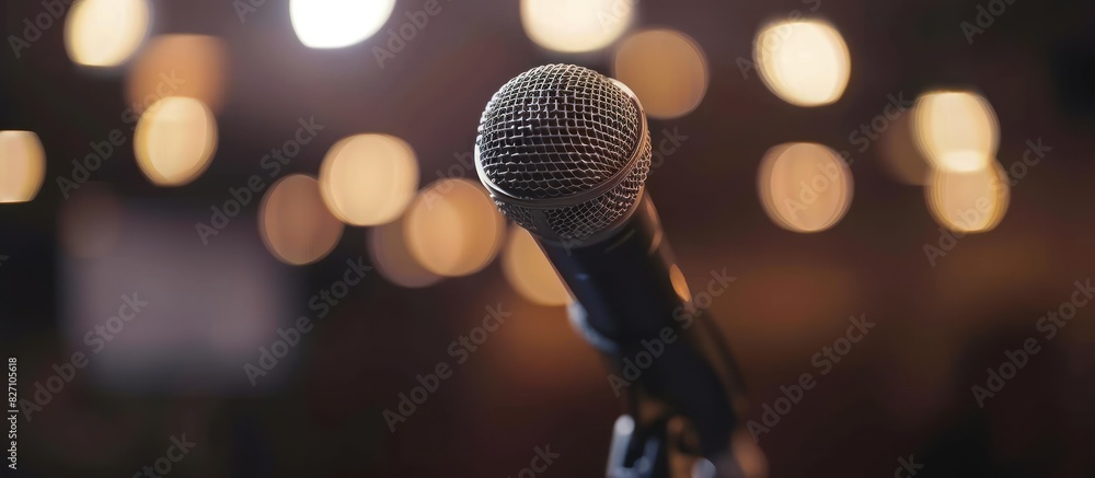 A microphone is pointed up at the camera A microphone is pointed up at the camera