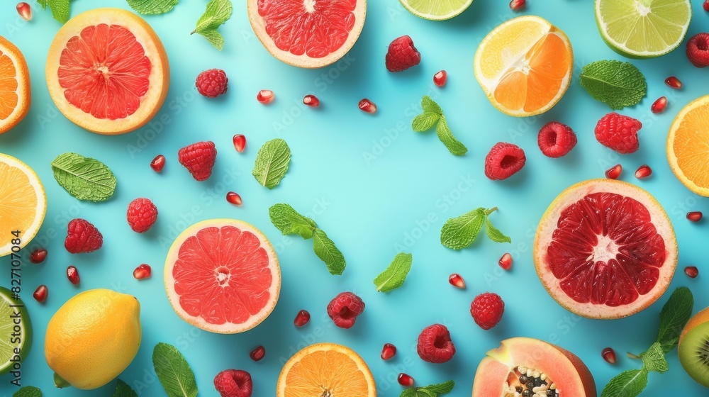 fruits minimalistic art background fruits minimalistic art background