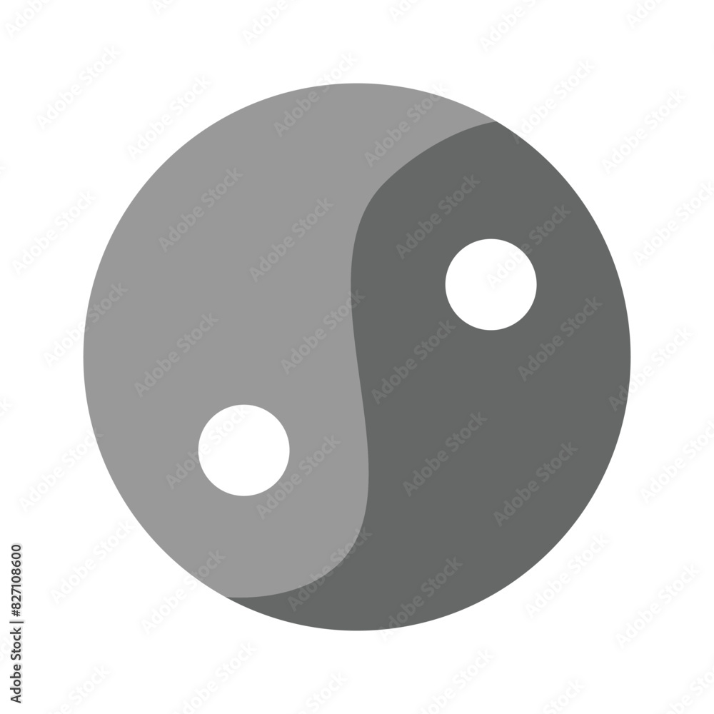 A chinese yin yang symbol vector design isolated on white background A chinese yin yang symbol vector design isolated on white background