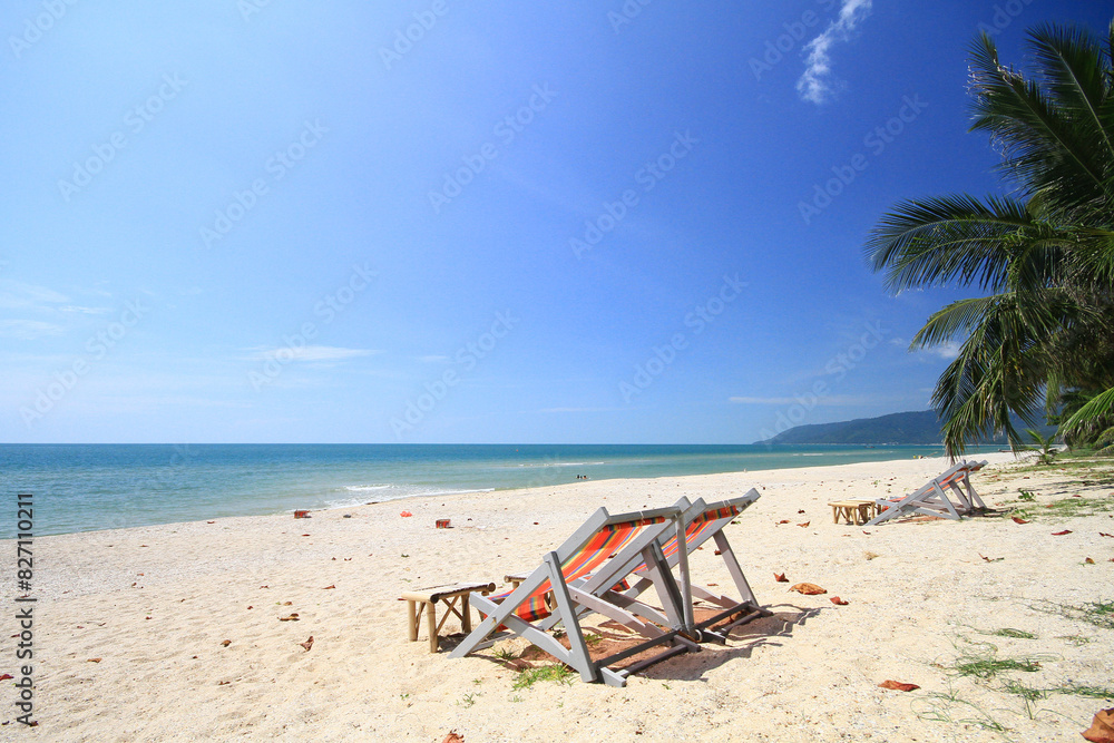 Double deck chair Placed on Khanom beach Nakhon Si Thammarat Province, Thailand Double deck chair Placed on Khanom beach Nakhon Si Thammarat Province, Thailand
