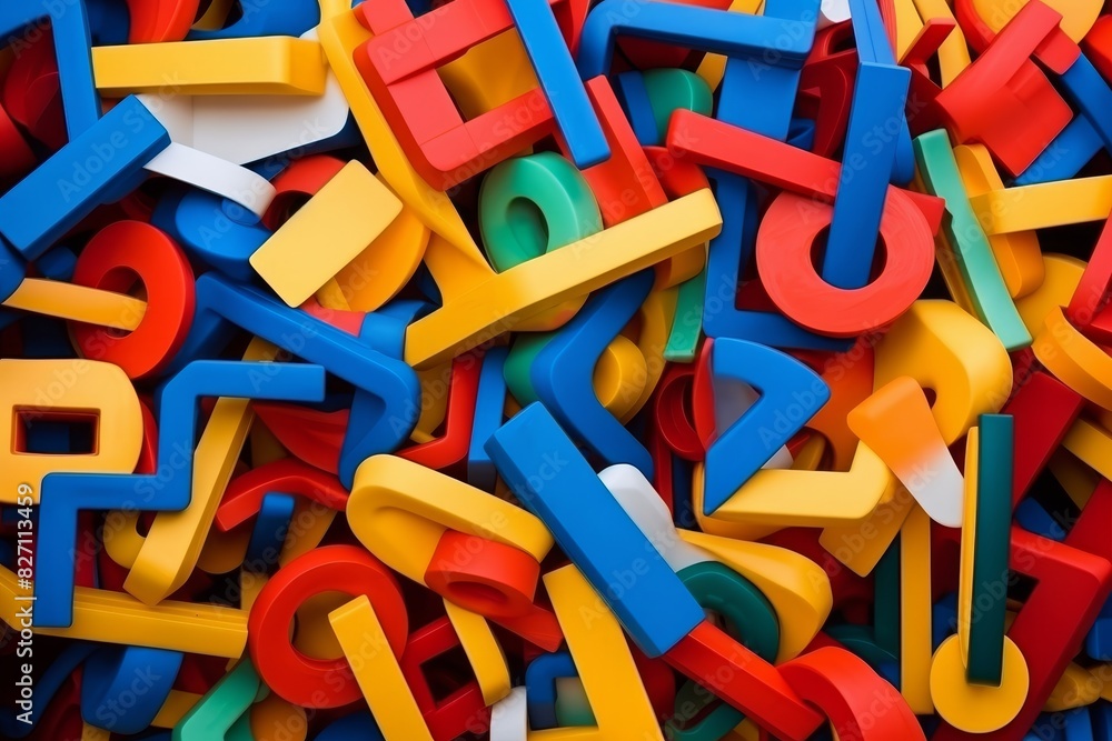 Fototapeta premium Colorful alphabet letters background for educational materials, design projects, and more