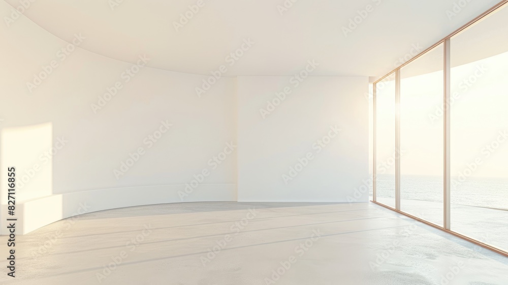 Abstract setting with a pristine white empty area and a seamless background . Abstract setting with a pristine white empty area and a seamless background .