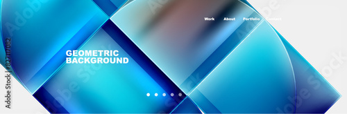 Circle triangle geometric web site page template. Vector Illustration For Wallpaper, Banner, Background, Card, Book Illustration, landing page