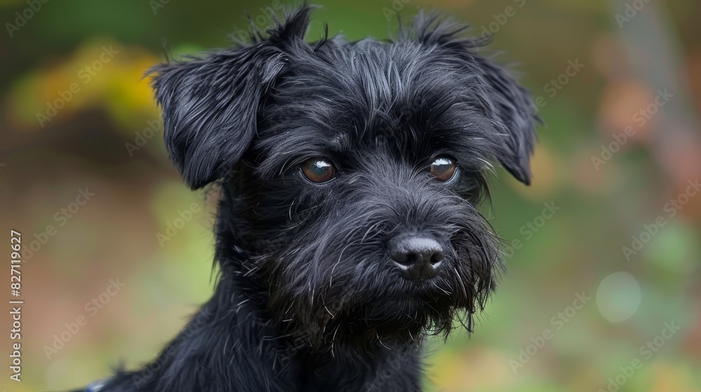 custom made wallpaper toronto digital A tight shot of a melancholic Black Dog gazing directly into the lens, surrounded by an indistinct backdrop of trees
