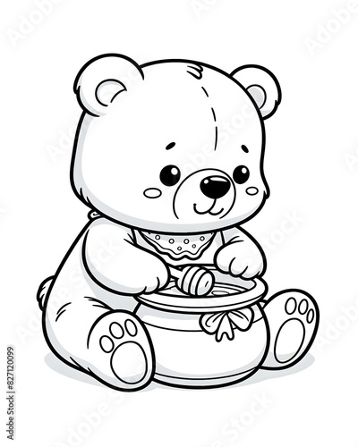 bear with a pot of honey