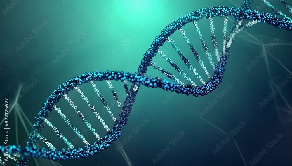 DNA - Visualization of DNA Molecules - Genetic Code - Structure of DNA - Abstract Representation of Deoxyribonucleic Acid - Double Helix - Genetic Mutation and Manipulation