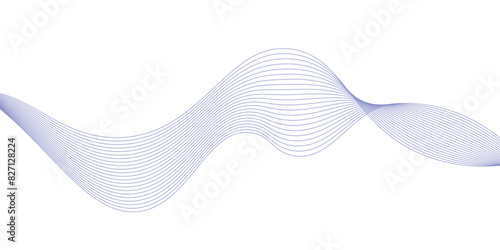 Abstract blue stripes wave line background. Vector illustration