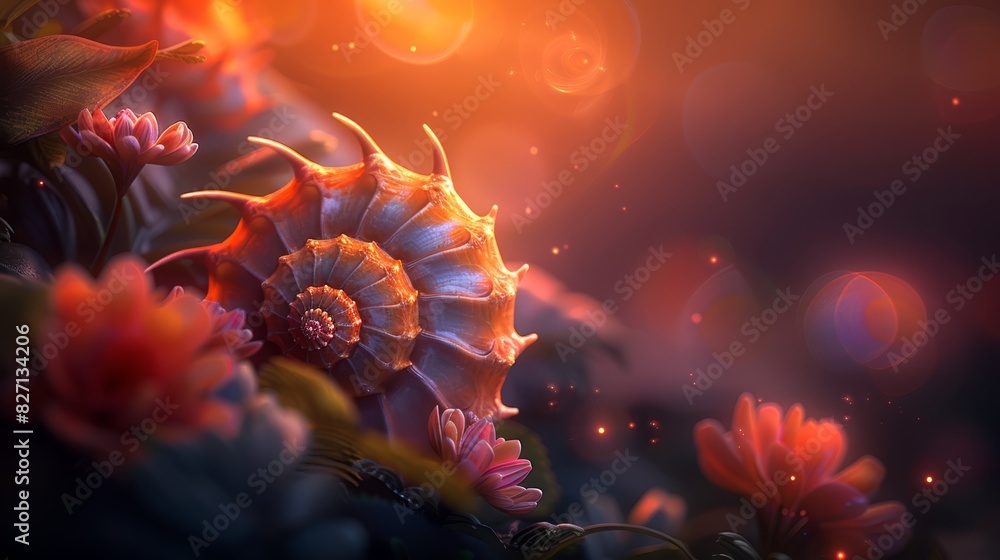 Obraz premium A tight shot of a cluster of flowers against a softly blurred backdrop Sunbeam distinct in the foreground, background radiating a gentle, indistinct glow around a blurred