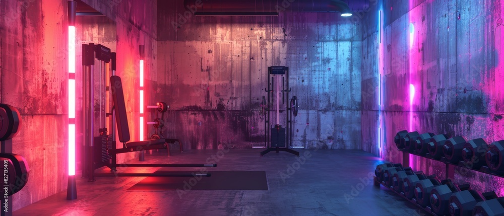 AIpowered personal trainer guiding a workout, blank gym wall for text, Fitness Tech, Digital art AIpowered personal trainer guiding a workout, blank gym wall for text, Fitness Tech, Digital art