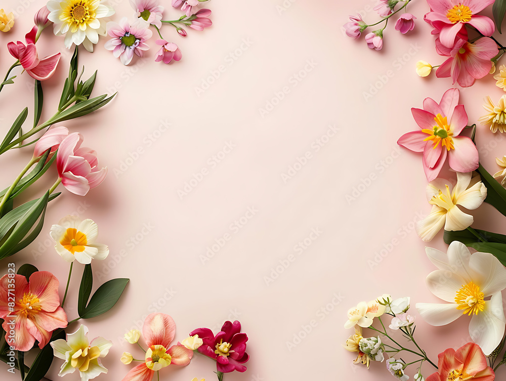 Floral background with space for text Floral background with space for text