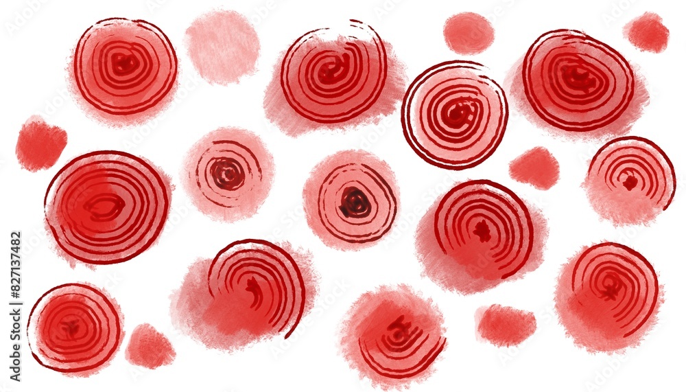 abstraction red poppies on a white background abstraction red poppies on a white background