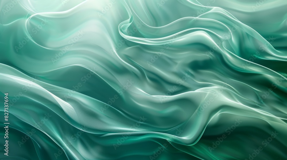 Elegant Emerald Silk Waves Elegant Emerald Silk Waves