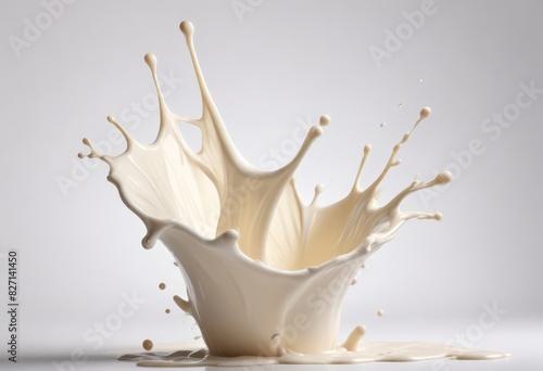 Splash of milk or cream, cut out on white background © Rezhwan