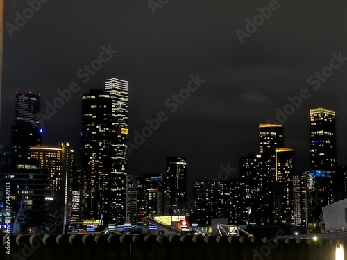 Melbourne city at night