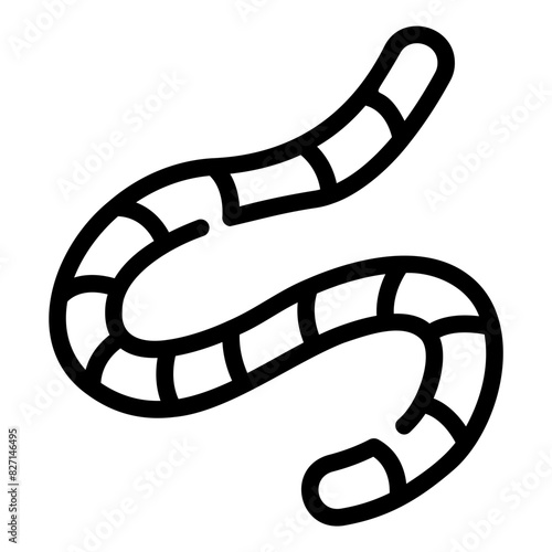earthworm outline icon