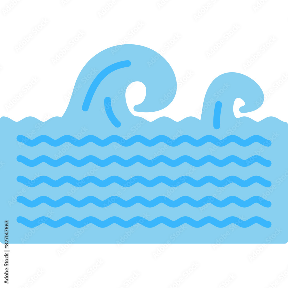 Naklejka premium Waves Icon