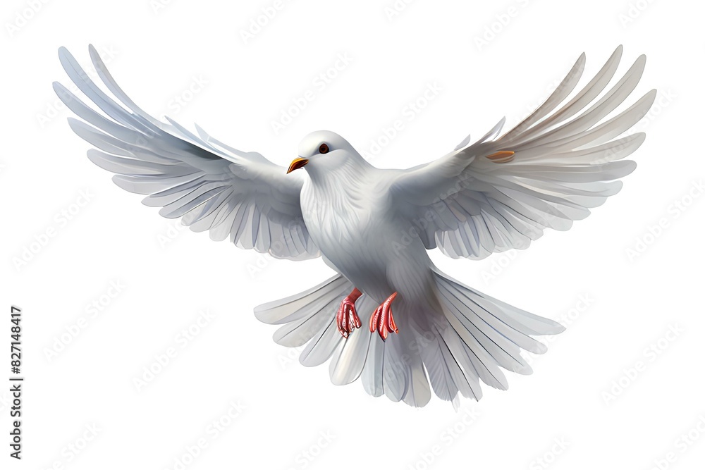 Fototapeta premium Holy spirit. Flying dove isolated.