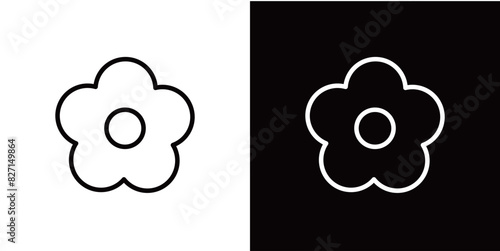 シンプルなおはじきのラインアイコン