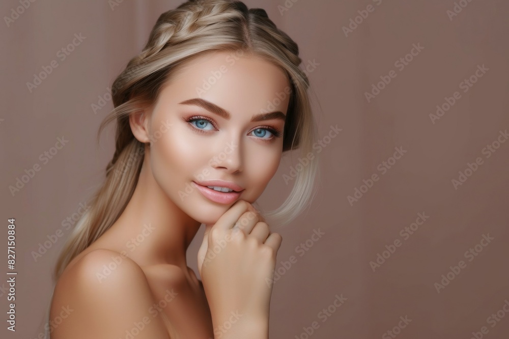 beautiful woman with natural make-up beautiful woman with natural make-up