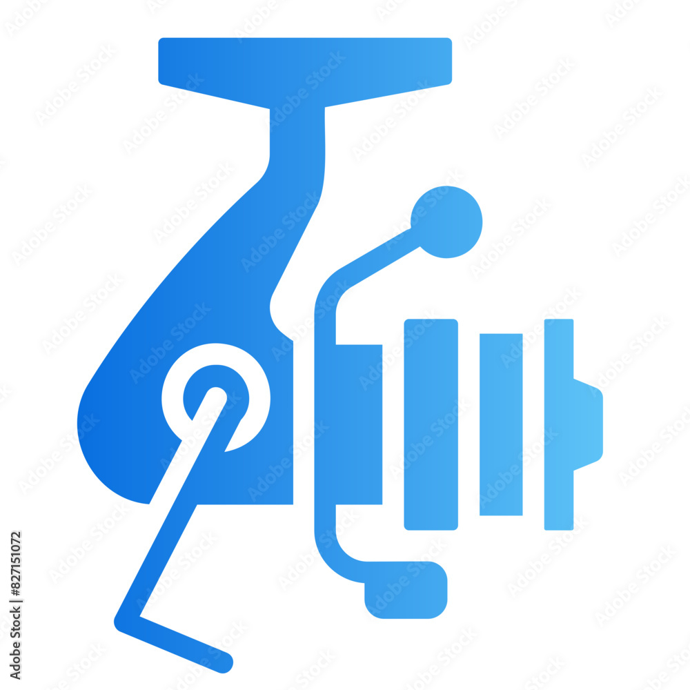 fishing reel gradient icon fishing reel gradient icon