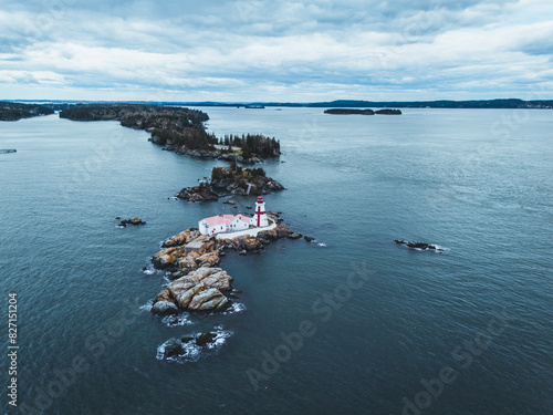 Aerial view, Head Harbor light station, Campobello Island, Canada photo