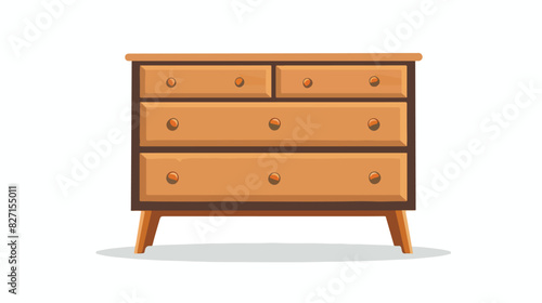 Stylish chest of drawers isolated on white. Furniture