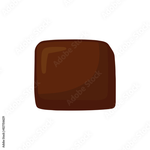Chocolate piece drawing doodle icon cute cartoon vector illustration