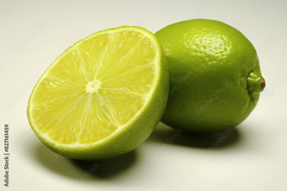 Lime isolated fruits on white background Lime isolated fruits on white background