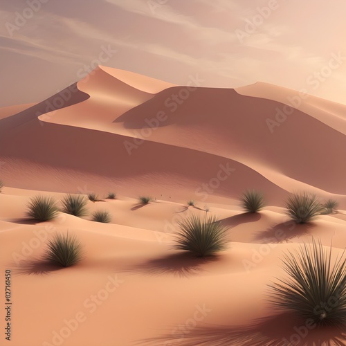 sunset in the desert country