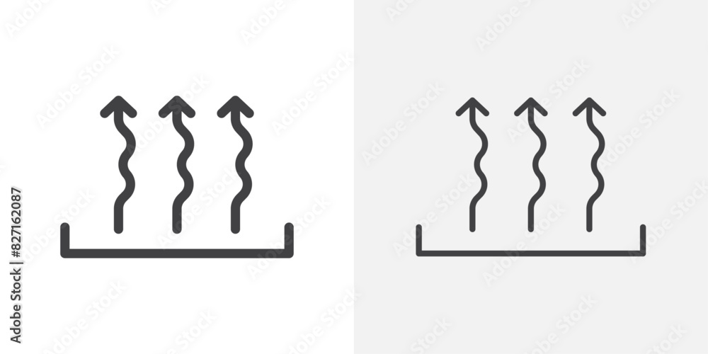 Heat graphics. Heat steam vector. Thermal warm smell symbol. Fire smoke vector. Heat graphics. Heat steam vector. Thermal warm smell symbol. Fire smoke vector.