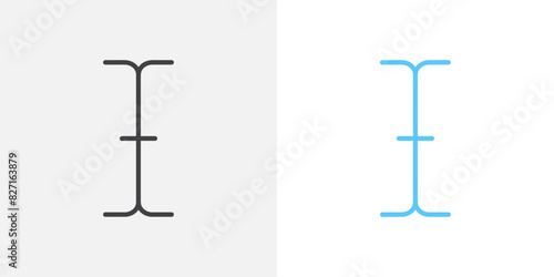 Cursor text vector set. Mouse type cursor graphic. Test edit or insert pointer icon. Write font cursor graphic.