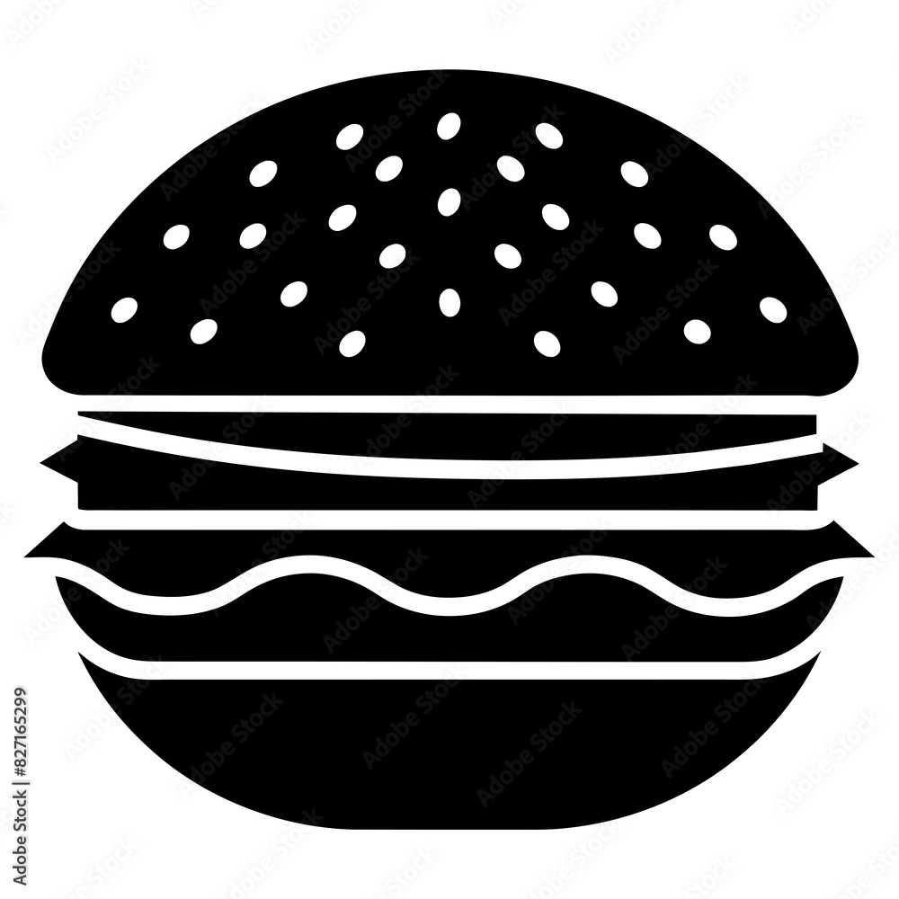 hamburger burger icon vector art illustration hamburger burger icon vector art illustration