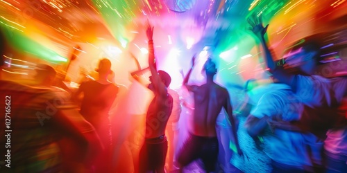 Young people dancing at a party © kiimoshi