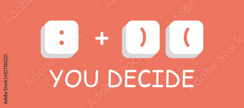 You decide motivational text. Keyboard key caps illustration suitable for printing.