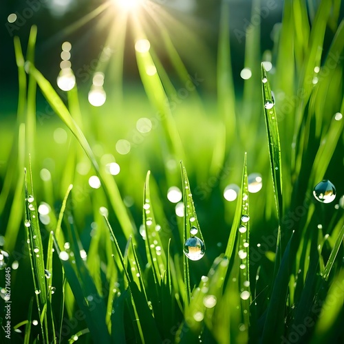 dew drops on grass