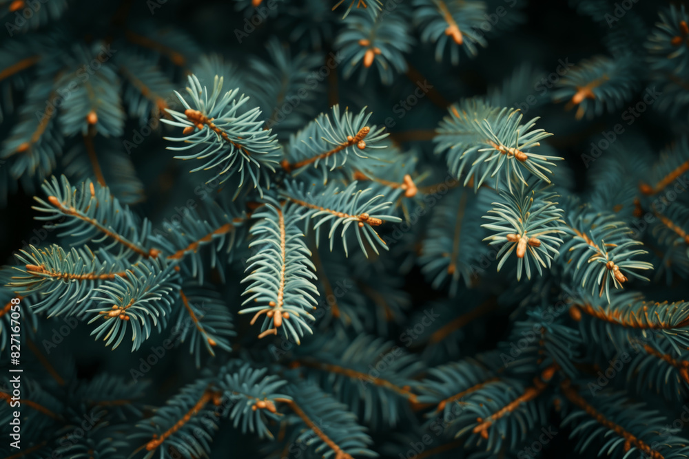 Close up of pine tree branch